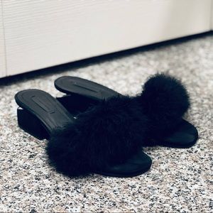Alexander Wang Fur Lou Sandal
